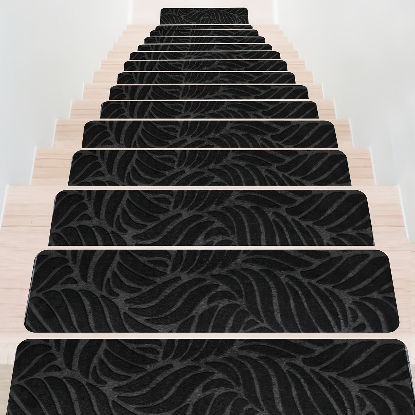 Non-Slip Stair Mats 30x8 Inch Set of 7 or 15 – Washable Indoor Stair Treads with Self-Adhesive Tape for Wooden Steps, Home & Office Safety Staircase Protection Cover