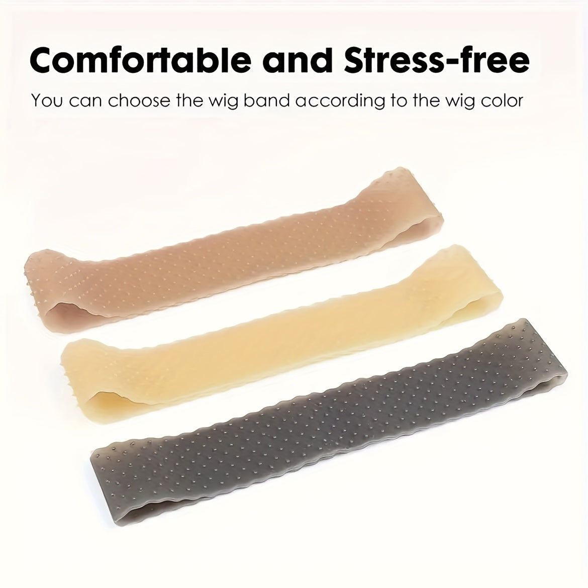 Silicone Anti-Slip Band + HD Wig Cap Set of 6, Silicone Wig Bands for Fixing Lace Wig, Ladies Wig Additions, Adjustable Ladies Wig Fixing Headband 2pcs Silicone Wig Bands And 4pcs HD Wig Cap