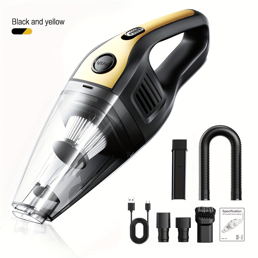 Wireless Handheld Vacuum Cleaner Portable USB Rechargeable Mini Vacuum with Powerful Suction & Multiple Attachments – Car, Home & Office