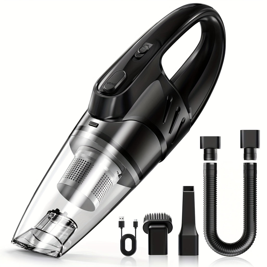 Car Vacuum Cleaner, 6000PA Super Strong Suction Power Handheld Vacuum Cleaner, 2000Mah, Low Noise, with Five Matching Additions, Suitable for Car Interior, Home And Pet Cleaning, Ladies' Car Additions Pink Girl Car Supplies Gift