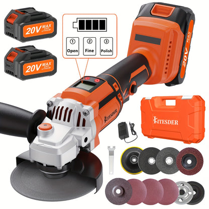 20V Cordless Angle Grinder & Polishing Machine – Brushless Motor, 2-in-1 Electric Grinder for Metal, Wood & Auto Detailing, Portable Power Tool for Home Workshop, DIY & Professional Use