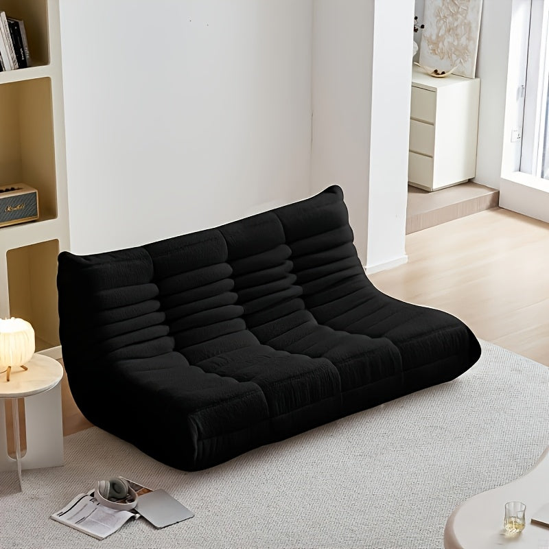Floor Lazy Sofa Chair with Compressed Sponge Filling – Modular Corner Lounge Seat for Living Room, Bedroom & Office | Single, Double & Three-Seater
