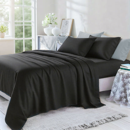14-Inch Deep Pocket Bed Sheet Set – Lightweight Breathable Cooling, Wrinkle & Fade Resistant, Hotel Luxury Bedding, 3/4-Piece with Pillowcase, Flat & Fitted Sheet, Twin Full Queen King | ShopVora CA