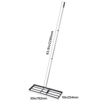 VEVOR Lawn Leveling Rake Q235 Carbon Steel – 10x30/36/48in Blade, 83.9in Adjustable Handle, 180° Rotating, 11.9 lbs, Leveling Tool for Yard Lawn Golf Course Farm Garden | Canada