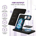 Neohost - 3-in-1 Wireless Charging Station for iPhone: Compatible with Phone 17, 16, 15 Pro Max, 13, 12, 11, Watch Series 10, 9, 8, 7, 6, 5, 4, 3, 2 & Ultra Models, Auto Accessories