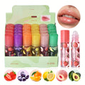 24pcs/Box, Colorless And Transparent Lip Oil, 6 Scented Rollerball Designs, Long-Lasting Moisturizing, Nourishes Lips, 3. X 24pcs