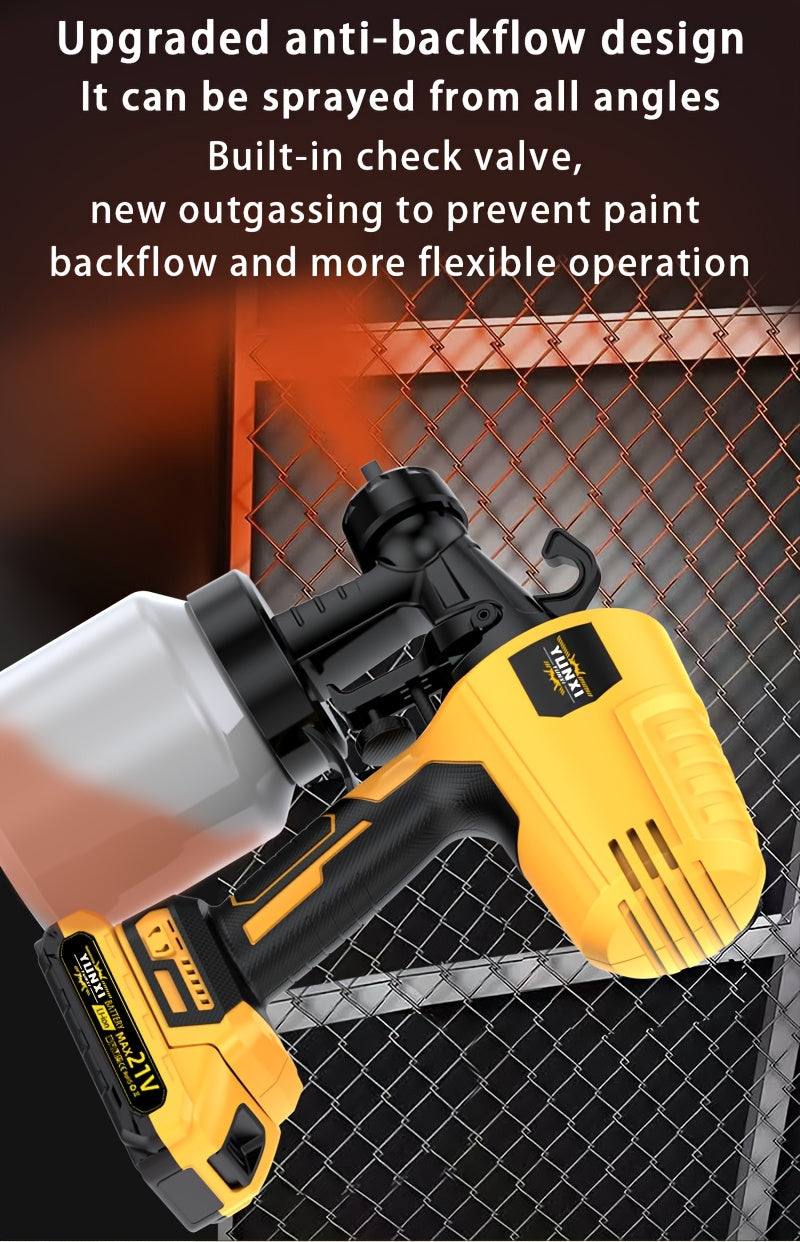 Paint Sprayer Cordless Airless – Rechargeable Lithium Battery Electric Spray Gun with Multiple Modes, Easy Clean, for House Walls, Wood Furniture & Fences | Indoor & Outdoor Painting Tool, Gift for Men