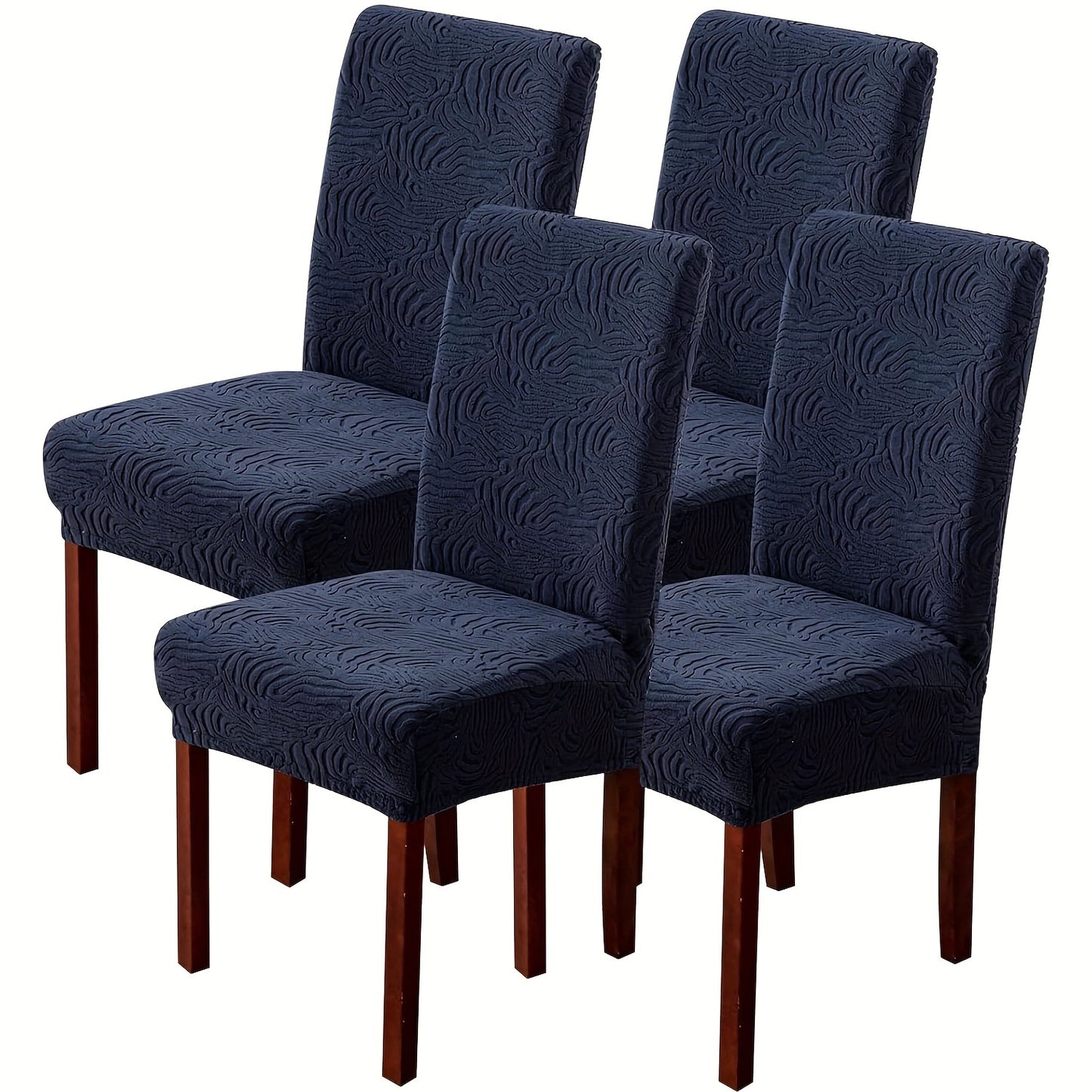 Waterproof Dining Chair Covers 4 or 6 Pack Stretch Jacquard Slipcovers - Removable Washable Chair Protector for Dining Room, Kitchen, Hotel & Restaurant