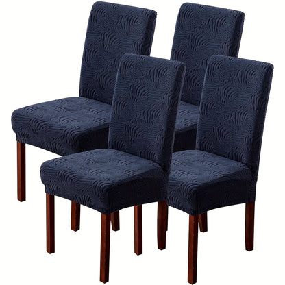 Waterproof Dining Chair Covers 4 or 6 Pack Stretch Jacquard Slipcovers - Removable Washable Chair Protector for Dining Room, Kitchen, Hotel & Restaurant