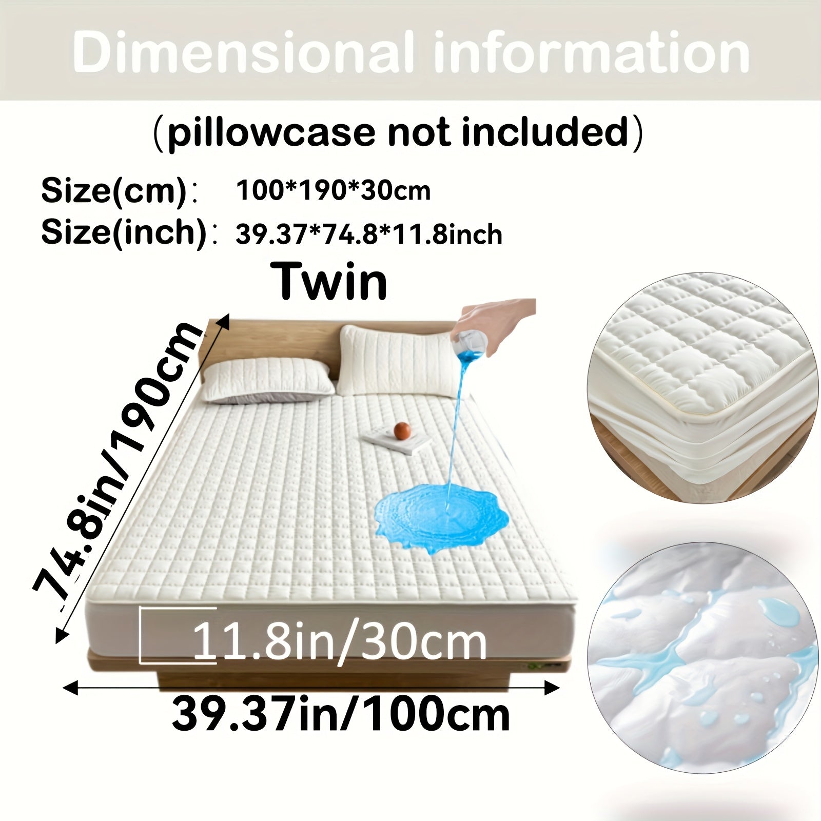 Cooling Waterproof Mattress Cover – Thick Fitted Sheet Style, Multi-Layer Protection, Breathable & Comfortable, Ideal for Bedroom, Guest Room & Hotel, Great Gift for Christmas & Halloween