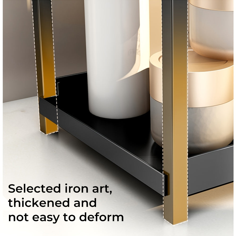 1 Two-tier Desktop Organizer/storage Unit, Suitable for Organizing Cosmetics, Skincare Products, Lipsticks, Perfumes, Jewelry, Spices, And Daily Necessities. A Practical Countertop Shelf.perfume Organizer, Bathroom Organizers And Storage