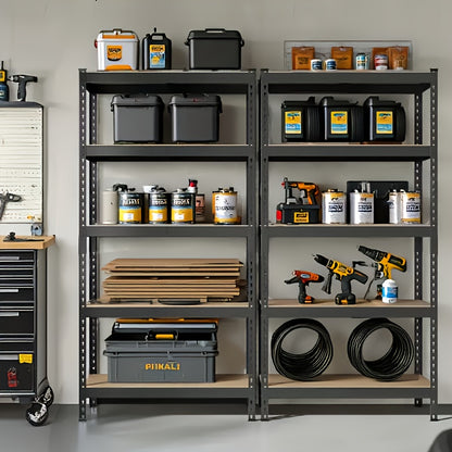 5-Tier Heavy-Duty Garage Storage Rack 2000 lbs Capacity – 60"/72" Adjustable Industrial Shelving Unit, Black Metal, Easy Assembly for Garage, Closet & Pantry Organization | ShopVora CA