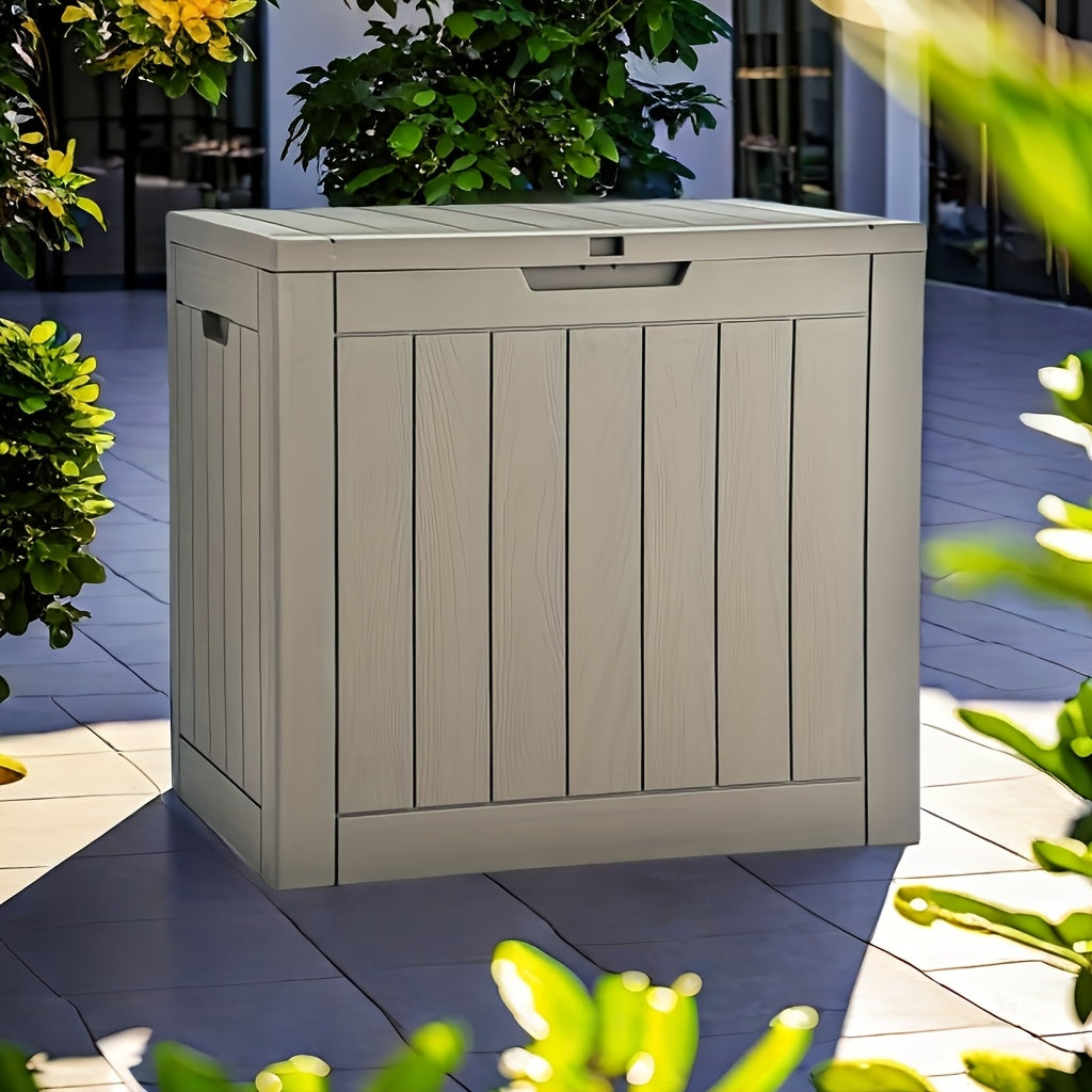 Outdoor Waterproof Resin Deck Box 51 80 150 180 Gallon - Weatherproof Patio Storage Box Bench and Table for Garden Tools Pool Supplies Patio Furniture Brown Black Canada