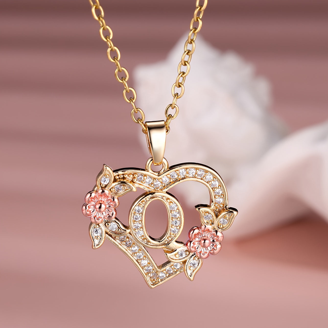 S925 Sterling Silver Heart Pendant Initial Letter Necklace for Women – Moissanite Sparkling, Personalized A-Z Name Jewelry, Birthday & Holiday Gift