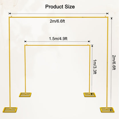 Balloon Arch Frame 6.6ft Square Heavy-Duty Metal Stand & Photo Booth Backdrop Frame – Easy Assembly, Portable & Reusable for Weddings, Birthdays, Baby Showers, Halloween & Christmas Party Canada
