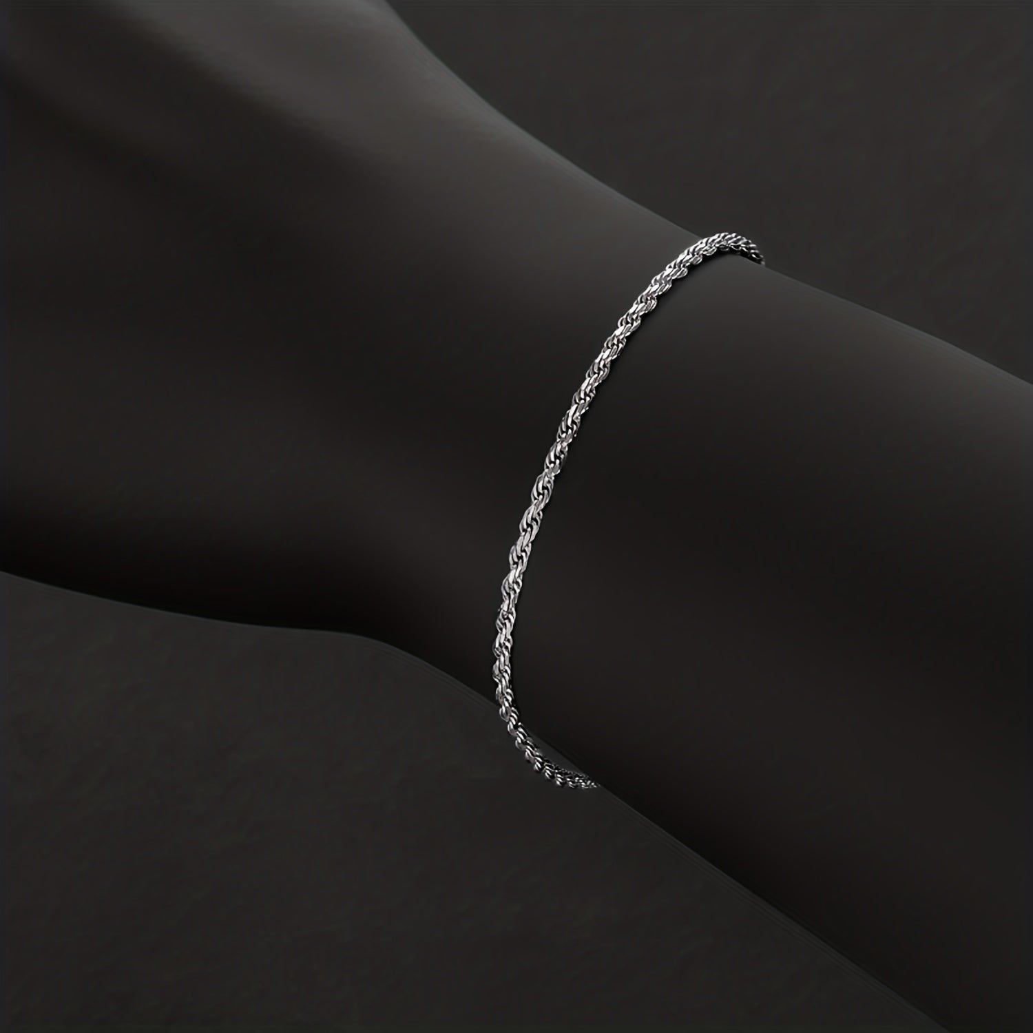 925 Sterling Silvery Twisted Classic Bracelet Silvery Bracelet Daily Wear Accessories