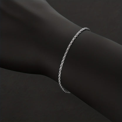 925 Sterling Silver Twisted Classic Bracelet for Women – Elegant Rope Bangle for Daily Wear, Stacking & Gifts | ShopVora CA