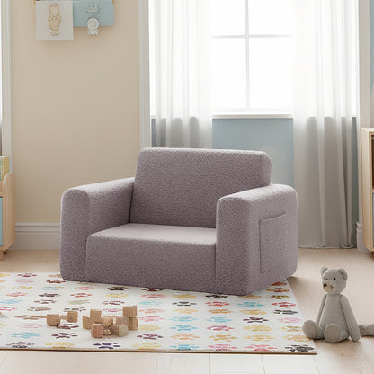 Kids Sofa Bed Chair Foldable Plush Lounger 2-in-1 Convertible Toddler Couch with Armrest Machine Washable Stackable Multipurpose Furniture for Bedroom Playroom Living Room Nursery Canada