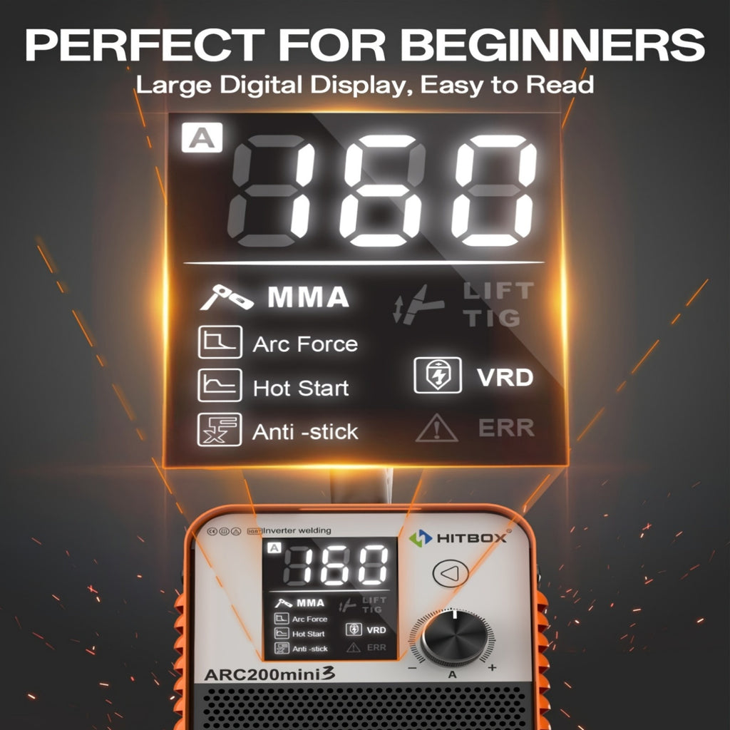 160A 2-in-1 Welding Machine | Smart Synergic ARC/Lift TIG Dual Mode with LED Display, 110V VRD Safety & HotStart Boost Efficiency for Professional/Industrial Use