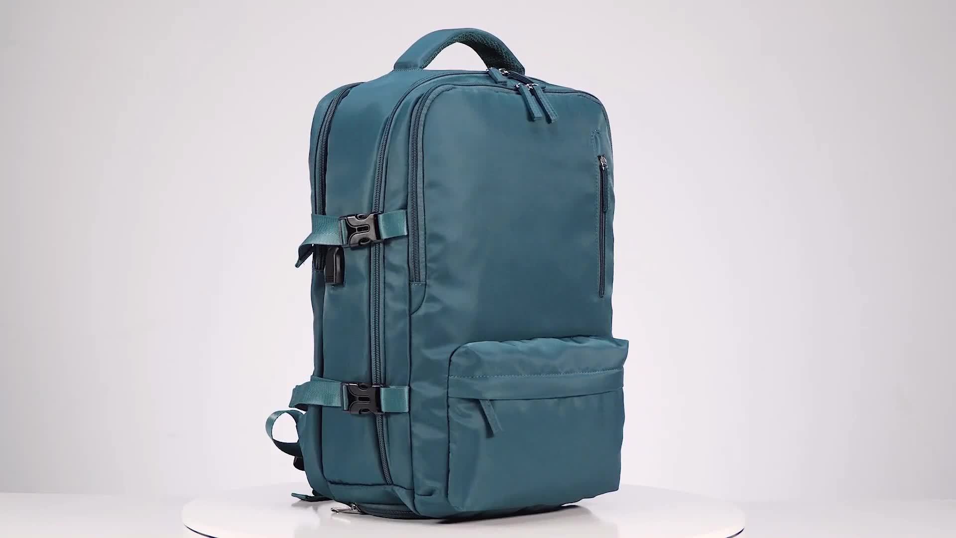 Large Capacity Travel Backpack with Multiple Pockets, 15.6" Laptop & Tablet Compartment, Adjustable Straps, Durable Polyester & Sturdy Zippers, Ideal for Business Commute & Outdoor Use, Versatile Laptop Backpack for Men Women
