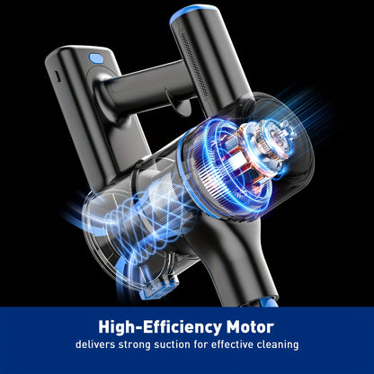 Anti-Tangle Cordless Stick Vacuum Cleaner 8-in-1 Blue – Lightweight, 3 Suction Modes, LED Display, Powerful Suction for Home Hard Floor Carpet Pet Hair | Canada