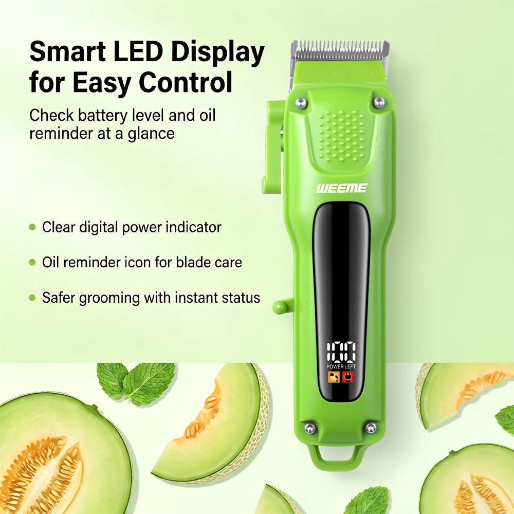 WEEME 4in 1 Hair Clippers for Men Set Professional, Cordless Men Hair Trimmer + Electric Shavers, Barber Kit for Nose, Body & Bald Head Grooming, LED Display, Precision Cutting, USB Rechargeable, Home & Barber Use