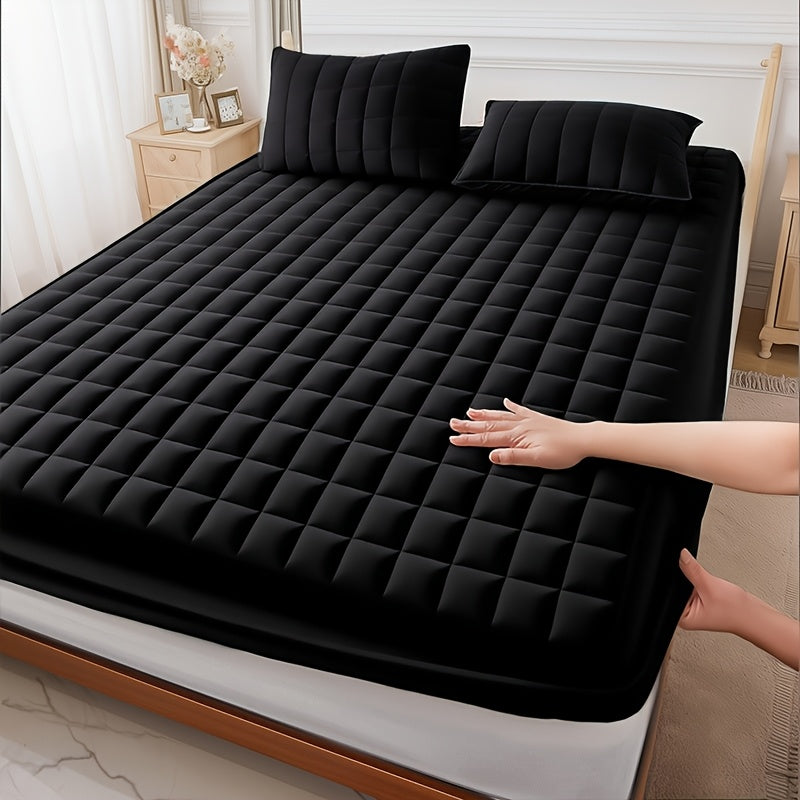 1pc 1pcs Cooling Mattress Protector with Deep Pocket (Suitable for 9-15" Beds) - Soft Quilted Bed, -Regulating, Fits Most Mattresses for s,, for all-Season Use, Minimalist