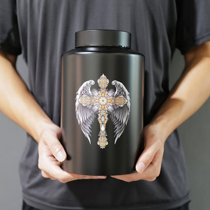 Large Cremation Urn for Human Ashes Up to 220 Lbs – Decorative Butterfly Stainless Steel Memorial Urn for Adults, Includes Velvet Bag, Secure Screw Lid | ShopVora CA