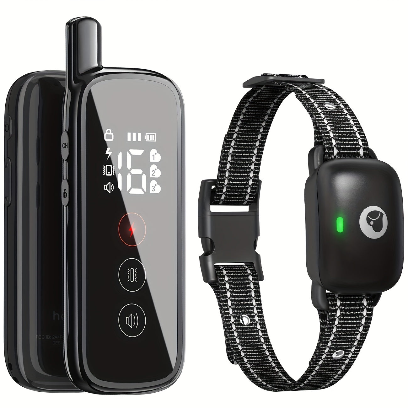 Remote Dog Training Collar with Shock, Vibration & Bark Alarm – Waterproof E-Collar for Large & Medium Dogs, Multiple Training Modes for Obedience & Behaviour