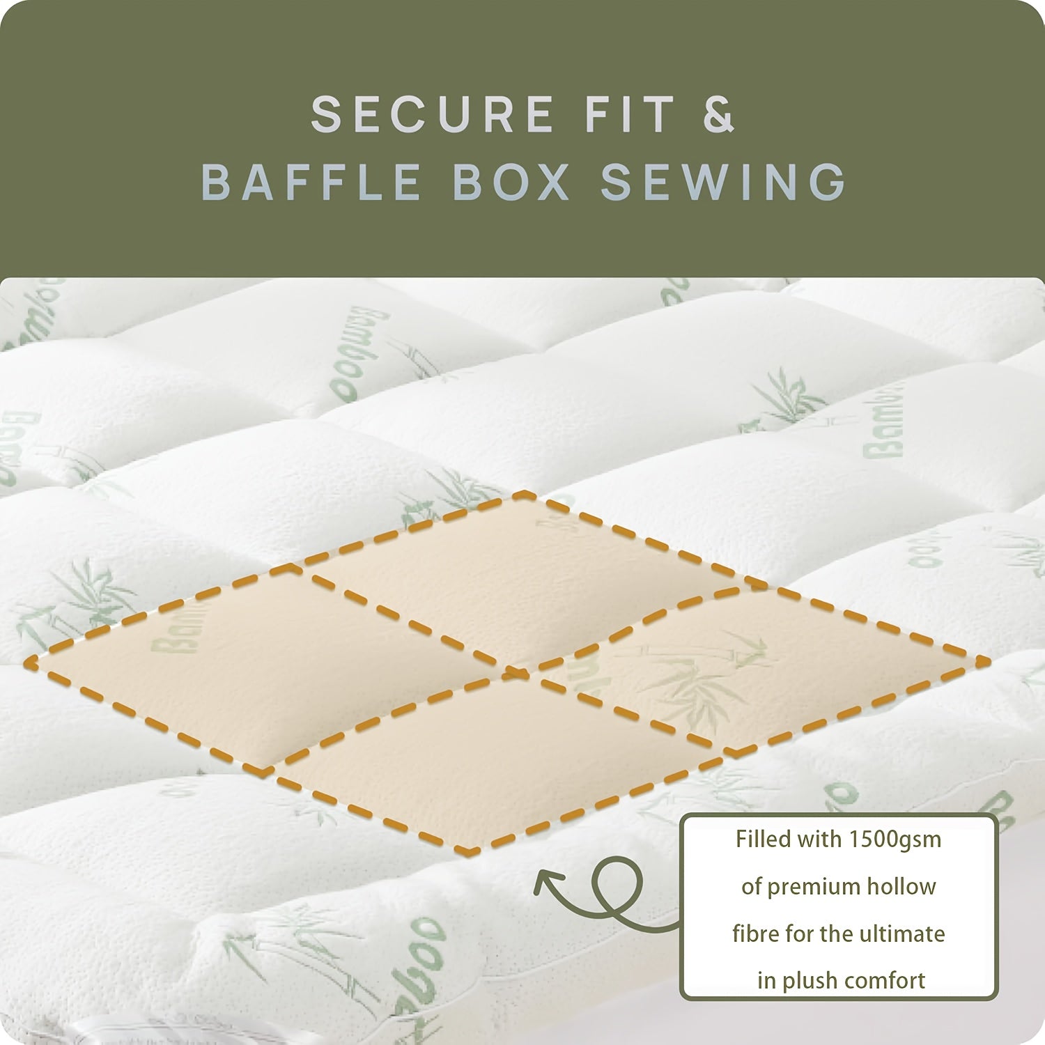 Bamboo Mattress Topper, 1500 GSM Breathable Mattress Pad, 8-20"Deep Pocket Rv Accessories Must Haves, Mattress Pad with High Quality & Moisture-Proof BottomSoft Quilted Fitted Mattress Cover, Camping Stuff Clearance