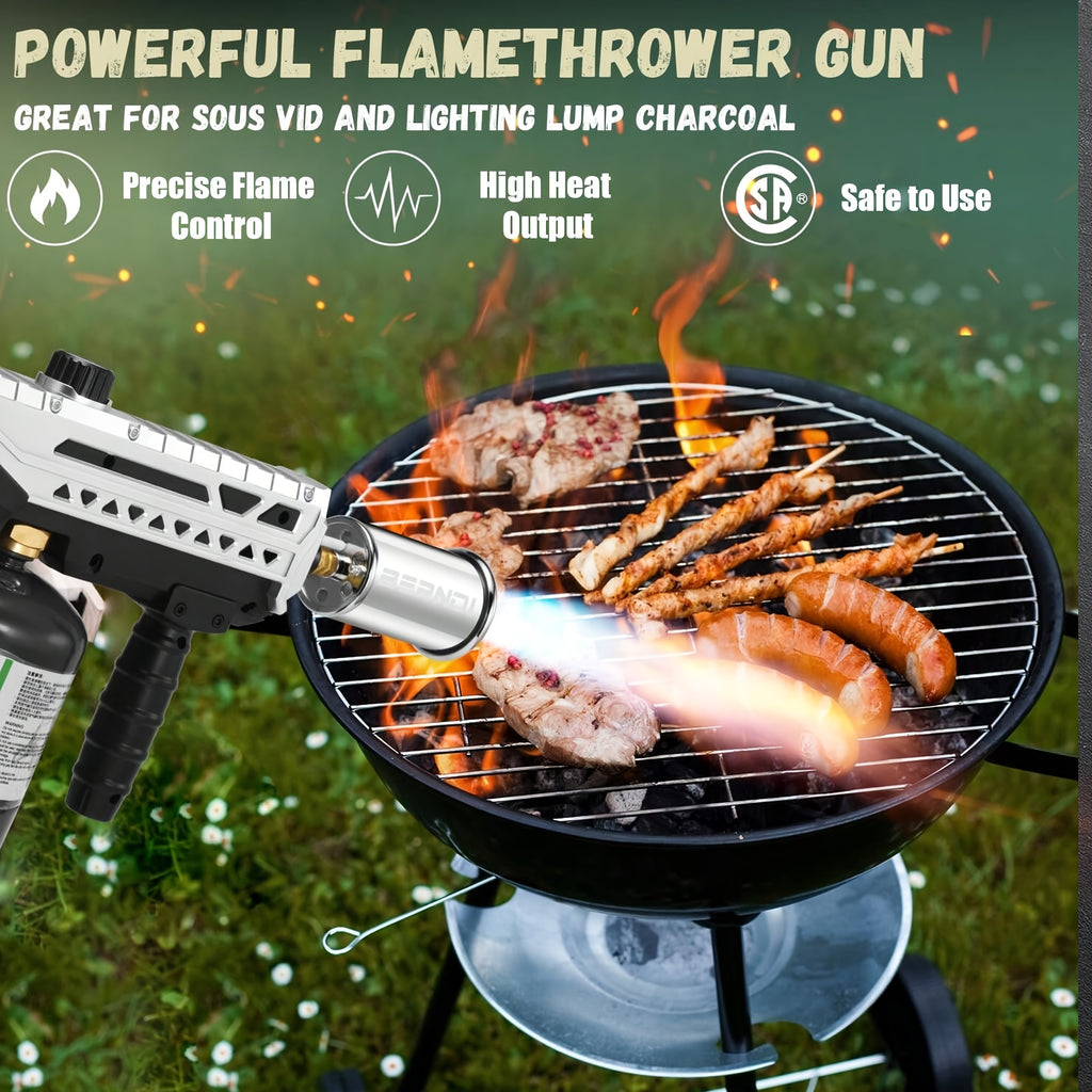 Propane Torch for Grilling, Sous Vide Cooking with Adjustable Flame, Suitable for BBQ, Campfires, Welding, And Soldering (Tank Not Included)