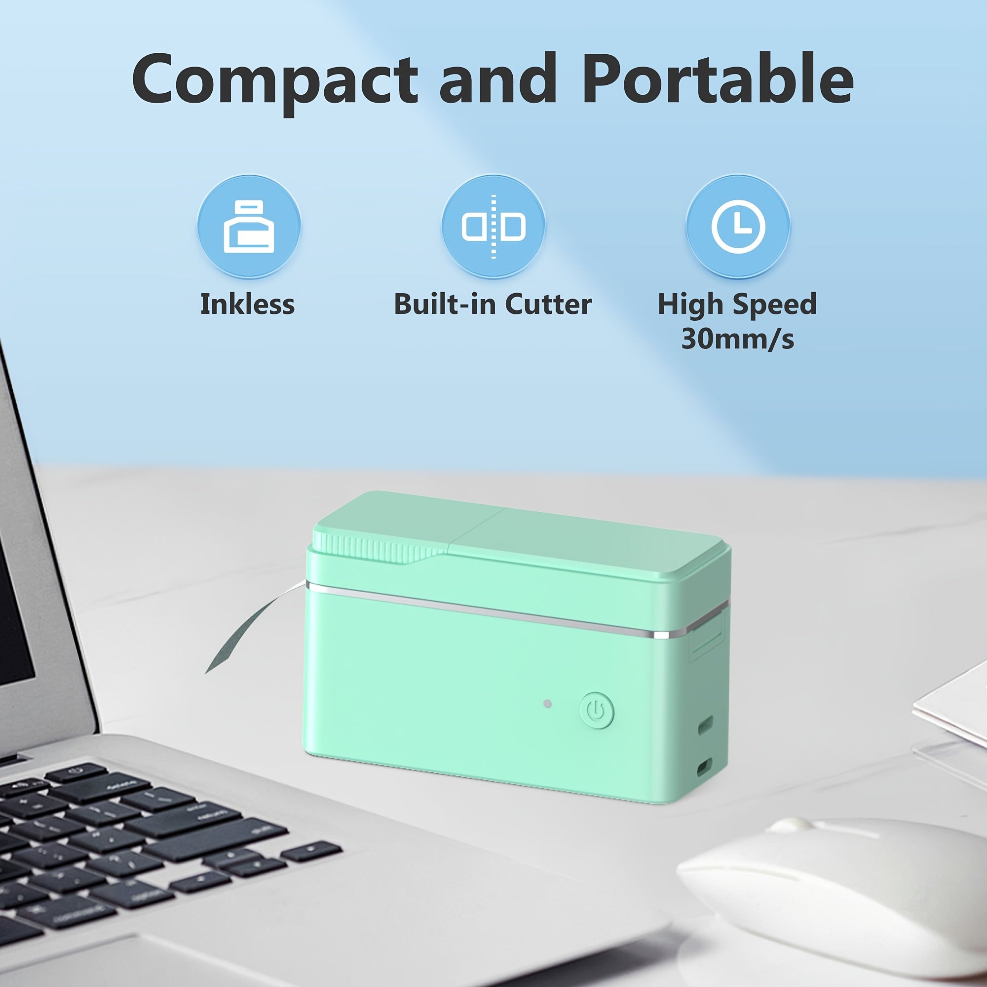 Mini Label Maker Machine With Tape, Portable Wireless Thermal Printer, Sticker Labeler With Multiple Templates For Office Organization Home Kitchen School