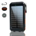 20000mAh Solar Power Bank, Portable Solar Charger with Dual 5V USB Ports, Built-in Flashlight & Compass