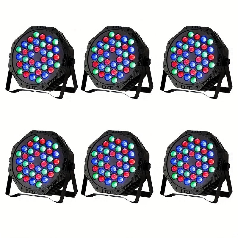 DJ Par Stage Lights 36 LED – Sound Activated, Remote & DMX Control, Uplights for Disco Dance Wedding Club Birthday Christmas Party, 2/4/6 Pack (Flower Dance)