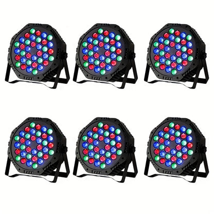 DJ Par Stage Lights 36 LED – Sound Activated, Remote & DMX Control, Uplights for Disco Dance Wedding Club Birthday Christmas Party, 2/4/6 Pack (Flower Dance)