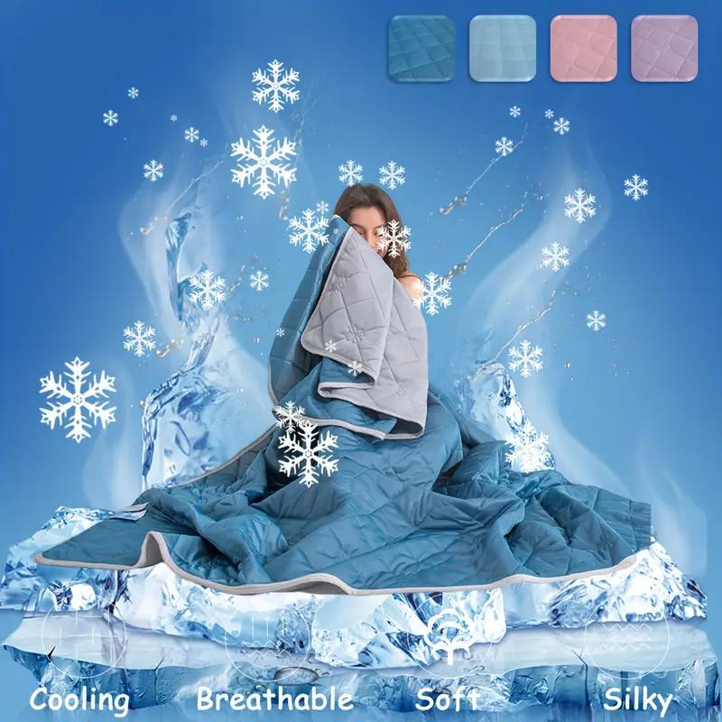 Cooling Blanket for Hot Sleepers – Lightweight Breathable Polyester Summer Quilt, Reversible Geometric Design, Night Sweats Relief, Bed Couch Travel, Machine Washable | Canada