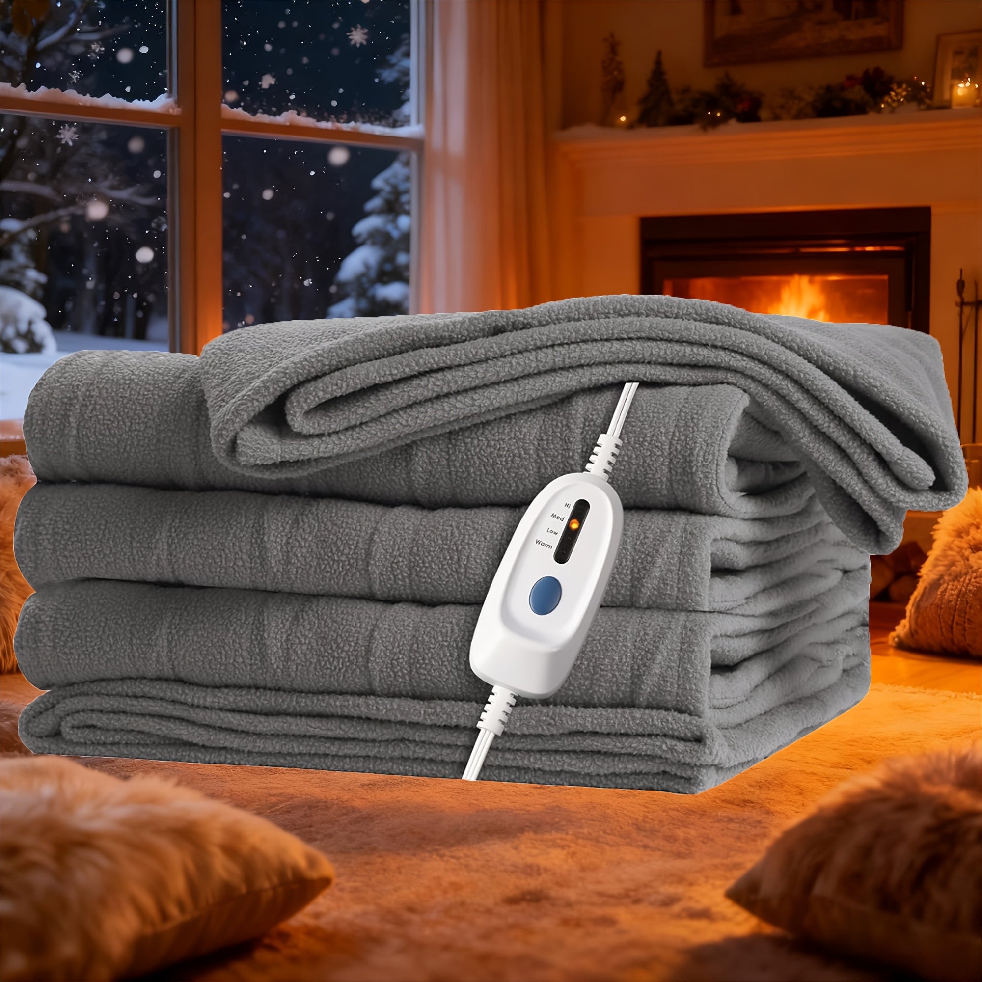 Heated Electric Blanket Flannel Full Size – Fast Heating Soft Cozy Throw for Bed Couch Chair, Multiple Sizes & Colours, Home Office Bedroom Warmth – ShopVora CA