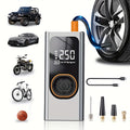 Tire Inflation Pump Portable Air Compressor -150 PSI Automotive Tire Pump with Pressure Gauge And LED Light, Wireless One-Click Intelligent Tire Pump Suitable for Cars, Bicycles, And Motorcycles