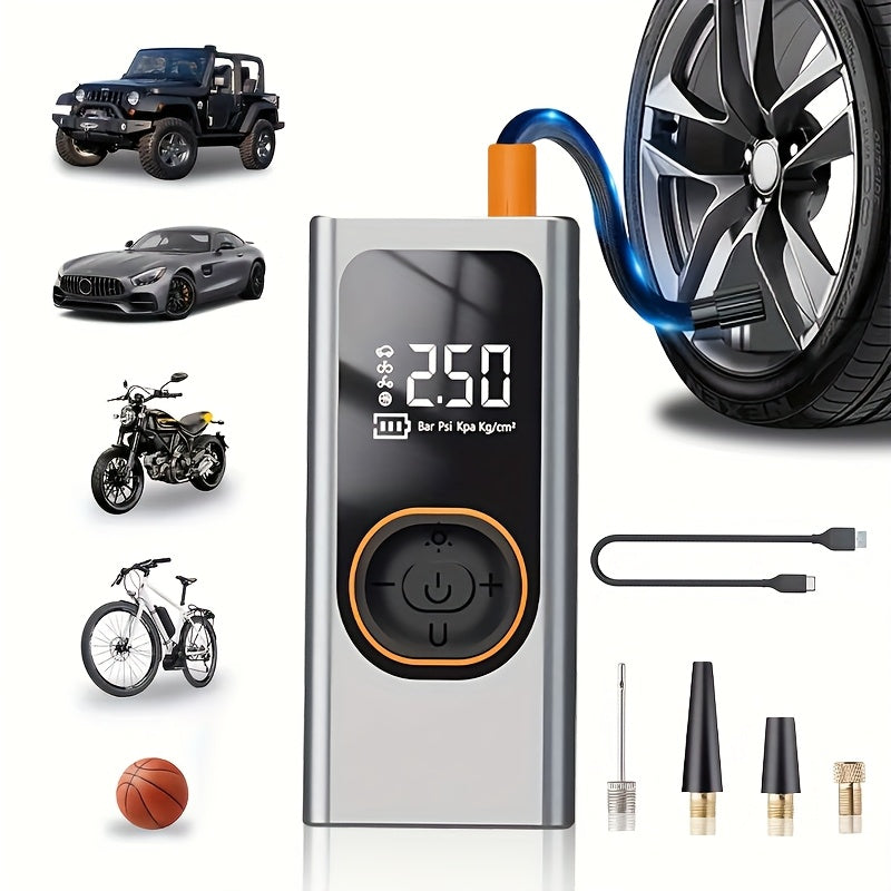Wireless Smart Tire Inflator 150PSI – One-Click Intelligent Air Pump with Pressure Gauge & LED Light, Cordless Rechargeable Pump for Cars Bicycles Motorcycles – Canada