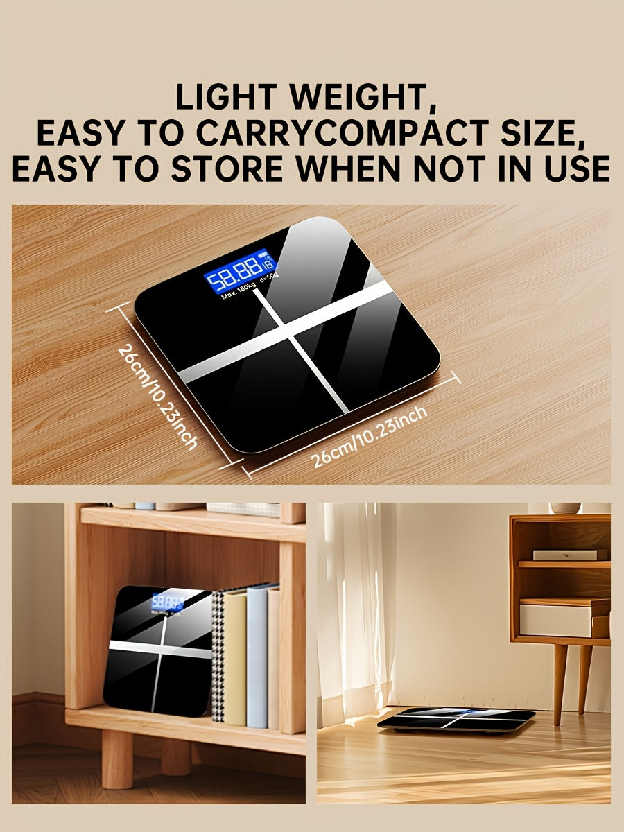 Weight ScaleHigh-precision Electronic Scale, 400-pound Digital Bathroom Scale, Large Backlit LCD Display And Temperature Display Type-C Charging Included Ultra-wide Platform (can Be Switched to Kilograms Or Pounds) Automatic Power-off, Holiday Gifts