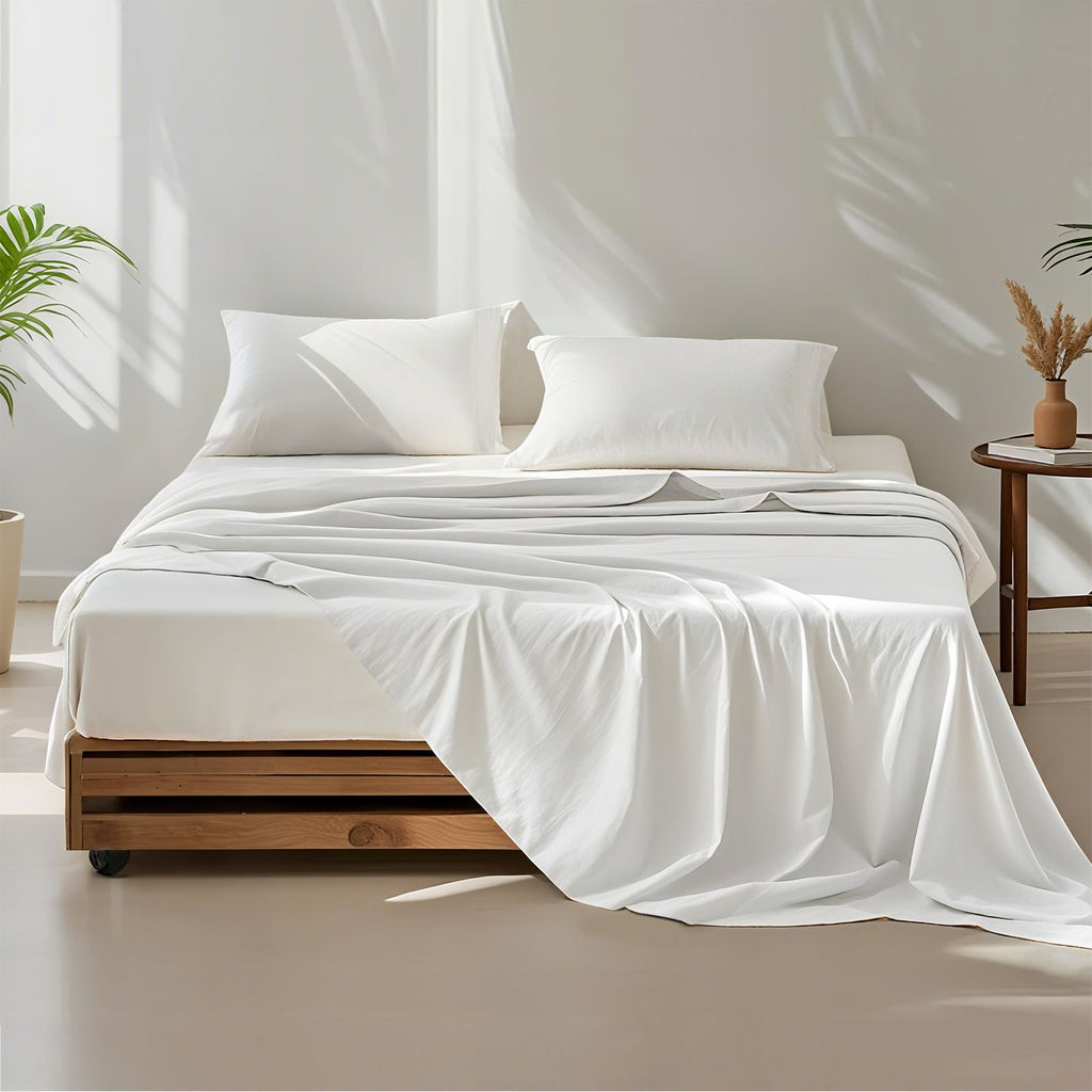 3/4pcs 14 Inch Deep Pocket Sheet Set – Lightweight, Breathable and Cooling – Wrinkle and Fade Resistant, Hotel Luxury–Ideal for Home, Dorms and Cool Summer Nights – Great Fall Winter Gift – Pillowcase, Flat Sheet, Fitted Sheet, Twin Full Queen King