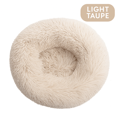 Donut Pet Bed Luxury Round Calming Bed for Dogs & Cats – Thickened Plush Nap Pad for Small, Medium & Large Pets, All-Season Indoor & Outdoor Use
