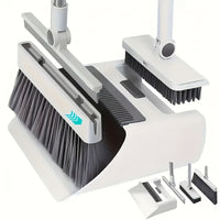 White 5 functions (broom, dustpan, floor brush, glass scraper, hair separator)