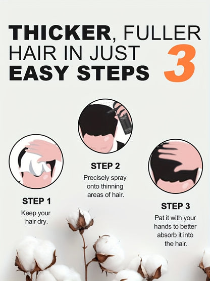 Volumizing Hair Fiber Powder with Applicator - SILLKVA Instant Volume & Natural Coverage for Thinning Hair, Precise Application, 0.97oz, Long-Lasting Hair Thickener for Men & Women