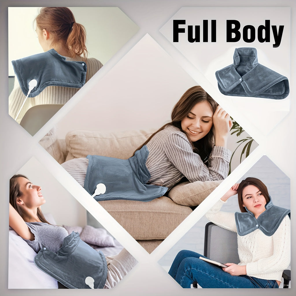 Heating Pad for Neck And Shoulders, InfLuvRealm Gifts for Her Him Women Mom Wife Men Dad, Weighted Electric Heating Pad for Back 6 Heat Settings 4 Timers Auto Off, Heating Blankets, Local Warehouse