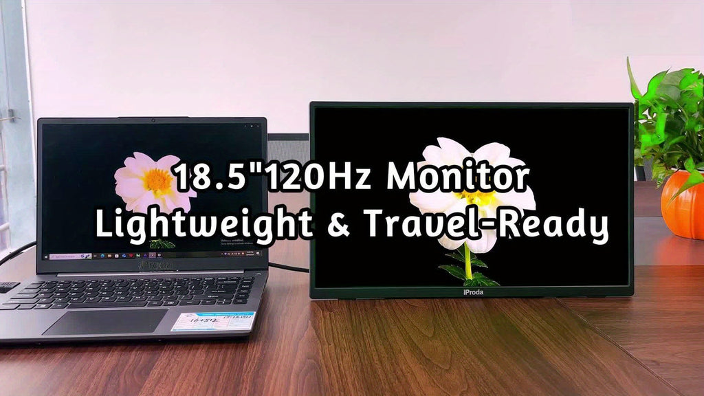 120Hz Portable Gaming Monitor FHD 1080P 18.5 Inch Laptop Monitor Extender Travel Portable Computer Monitor Screen Extender for PS5/4 Mac PC Second Monitor