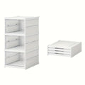 3/6-Tier Modern Foldable Shoe Box, Breathable Shoe Storage Organizer, Dustproof Home Storage Container, Space-Saving Large Capacity Storage Solution, Freestanding Plastic Storage Bin with Lid, Transparent, Dustproof, No-Assembly Organizer Rack