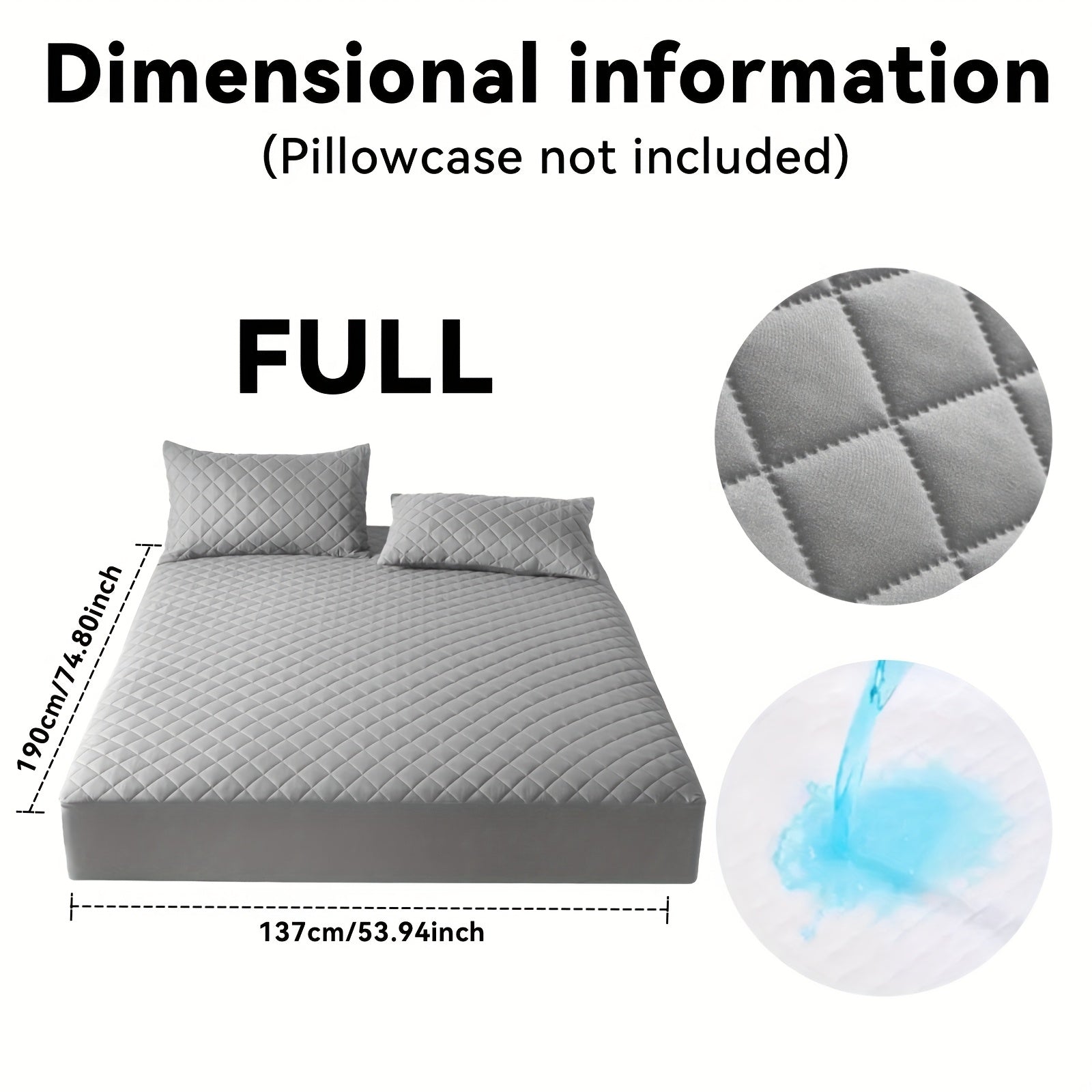 Waterproof Mattress Protector Set 2/3pcs, Thick Deep Pocket 9-15" Fitted Sheet & Pillowcase, Soft All-Season Bedding, Machine Washable – Twin Full Queen King, Multiple Colours