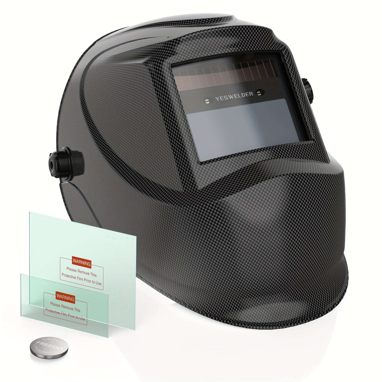 YESWELDER Auto-Darkening Welding Helmet – Solar Powered, True Color, Wide Shade 4/9-13 | TIG, MIG & ARC Welding Hood | Model LYG-L500A | Professional Welder Safety Gear | ShopVora CA