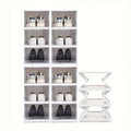 Transparent Stackable Shoe Box Organizer 6-Layer Foldable – Thickened Dustproof Clear Sneaker Storage Cabinet for High-Top Shoes, Shoe Rack Shelf for Closet